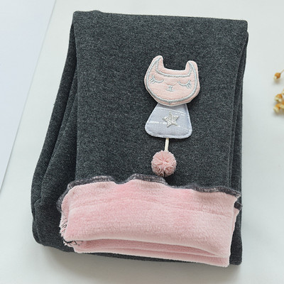 Tajice za djevojčice Fleece Tanki Baršun Proljeće Jesen 2023 Tople Baby Pamučne Hlače Dječje Hlače Zimska Odjeća za Djevojčice