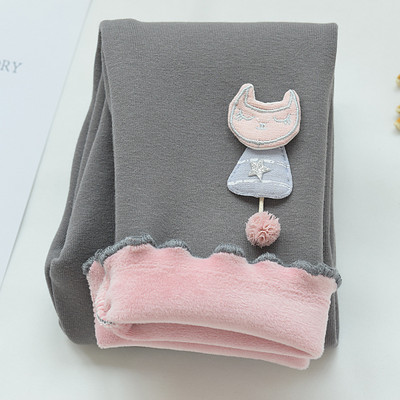 Tajice za djevojčice Fleece Tanki Baršun Proljeće Jesen 2023 Tople Baby Pamučne Hlače Dječje Hlače Zimska Odjeća za Djevojčice