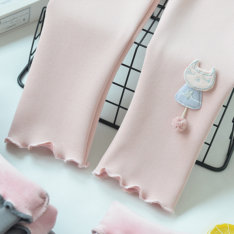 Tajice za djevojčice Fleece Tanki Baršun Proljeće Jesen 2023 Tople Baby Pamučne Hlače Dječje Hlače Zimska Odjeća za Djevojčice