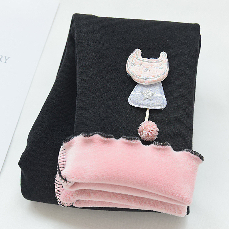 Tajice za djevojčice Fleece Tanki Baršun Proljeće Jesen 2023 Tople Baby Pamučne Hlače Dječje Hlače Zimska Odjeća za Djevojčice