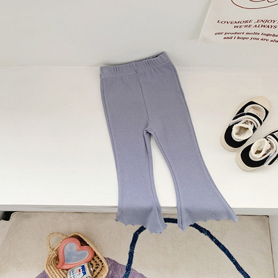 Dječje jednobojne tajice Hlače Plesne hlače za djevojčice Korejski stil Duge lepršave hlače Hlače za djevojčice Modna pamučna odjeća 2022.