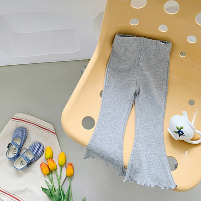 Dječje jednobojne tajice Hlače Plesne hlače za djevojčice Korejski stil Duge lepršave hlače Hlače za djevojčice Modna pamučna odjeća 2022.