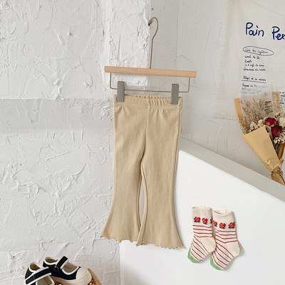Dječje jednobojne tajice Hlače Plesne hlače za djevojčice Korejski stil Duge lepršave hlače Hlače za djevojčice Modna pamučna odjeća 2022.