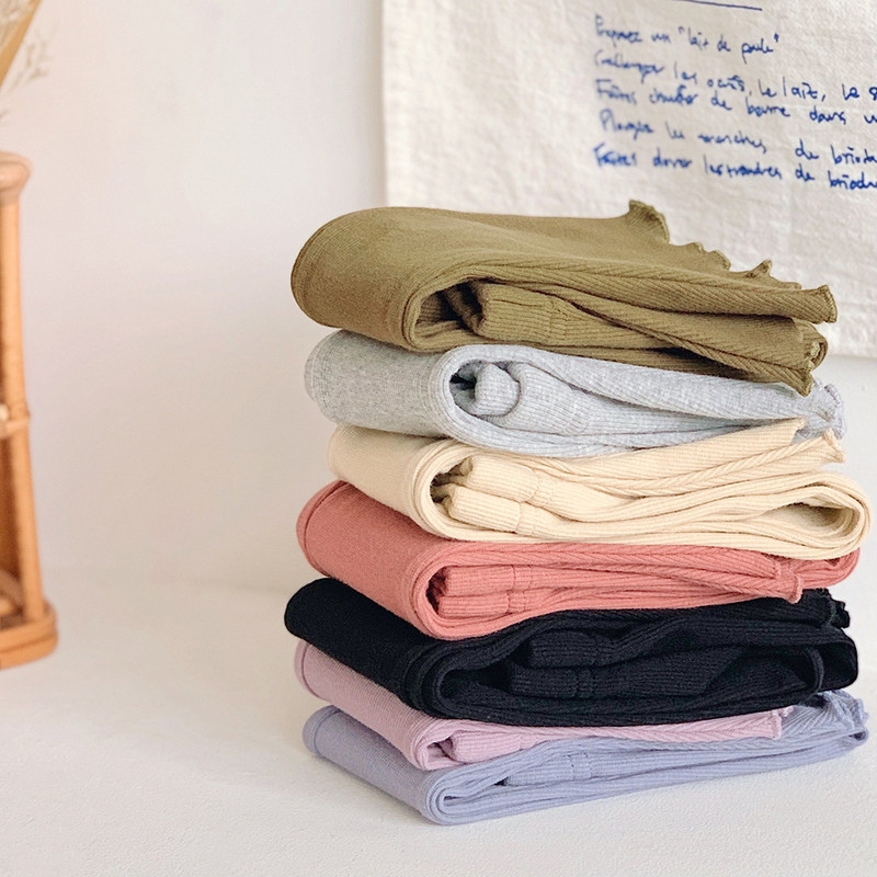 Dječje jednobojne tajice Hlače Plesne hlače za djevojčice Korejski stil Duge lepršave hlače Hlače za djevojčice Modna pamučna odjeća 2022.