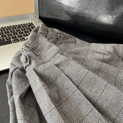 Beebi väikelapse Laste riided koolitüdrukute ruuduline seelik Printsess plisseeritud seelikud sügistalvised lapsed lühikesed seelikud