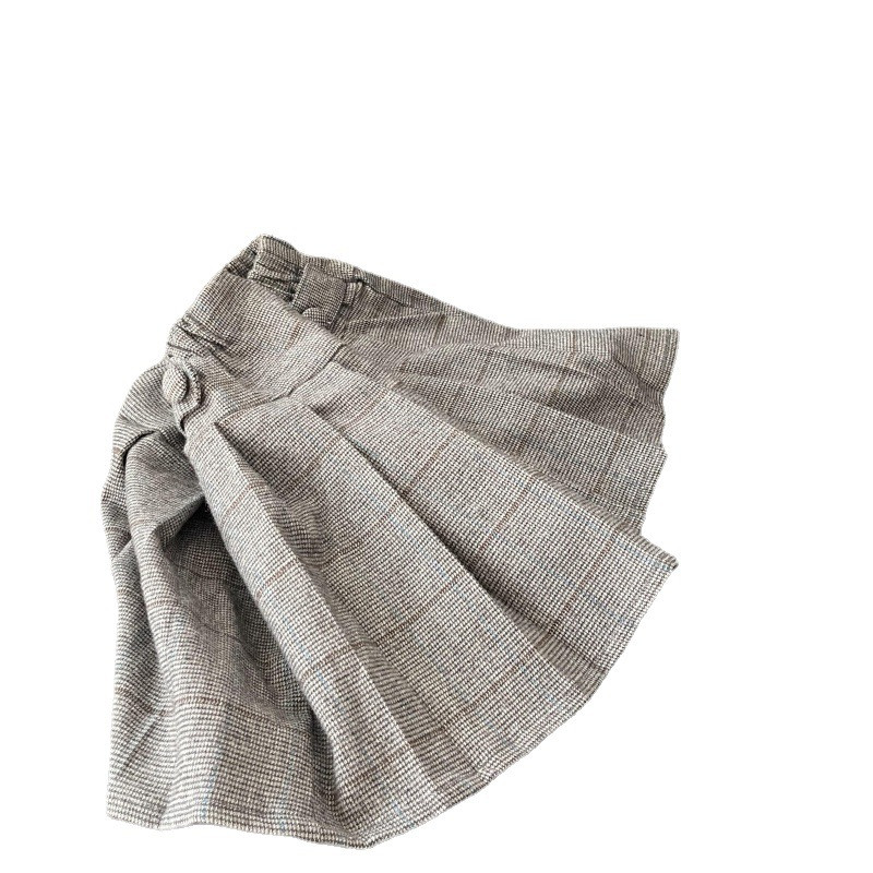 Beebi väikelapse Laste riided koolitüdrukute ruuduline seelik Printsess plisseeritud seelikud sügistalvised lapsed lühikesed seelikud