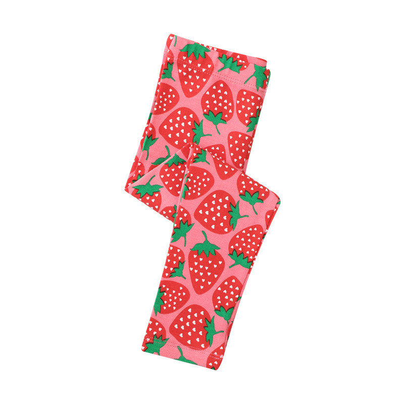 Hlače tajice za djevojčice s printom jagoda Popularno prodavane dječje uske tajice Pencil Hlače Dječje hlače