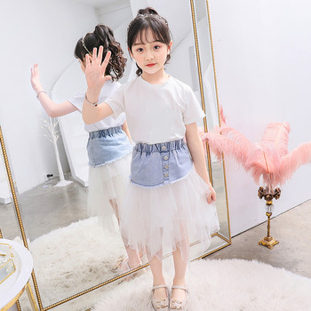 Καλοκαιρινή φούστα για κορίτσια Baby Tutu Φούστα Διχτυωτό τζιν μακριές φούστες Παιδικά ρούχα Παιδικά εξωτερικά ενδύματα Princess φούστα LZ193