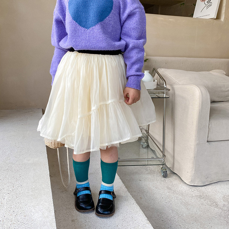 Tüdrukute ballikleidi seelik lastele printsessi tüdrukutele seelikud Korea stiilis armsad laste võrkseelikud beebitüdrukutele riided QZ254