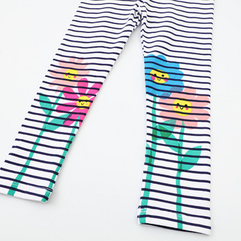 Детски клинове Карикатури Животни Памучни панталони Момичета Раета Нов пролет лято Детски панталони тип молив