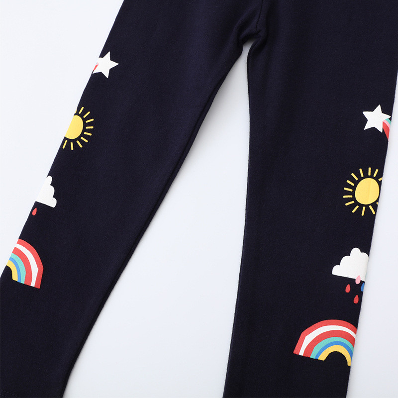 Hlače tajice za djevojčice s uzorkom duginih boja Popularno prodavane uske hlače pune dužine za malu djecu Dječja odjeća