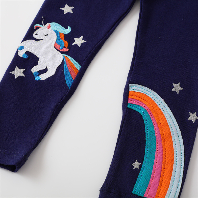 Multifilmid Ükssarvikutähed Prinditud Tüdrukud Retuusid püksid Mood Puuvill Kevad Sügis Lapsed Kitsad püksid väikelaste püksid