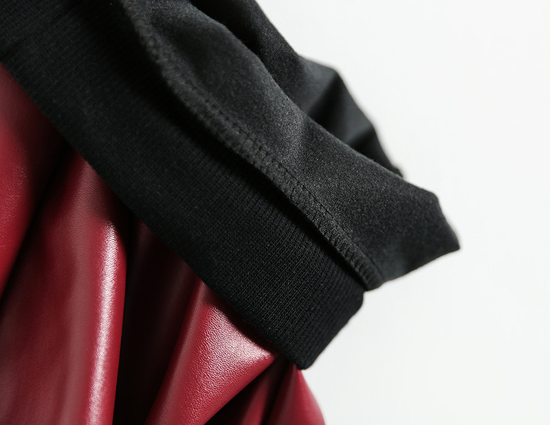 Tüdrukute seelikud Uus mood PU kunstnahast jupe Elastne vöökoht Beebi tüdrukule tutu seelik Sügis must laste lühike seelik Lasteriided