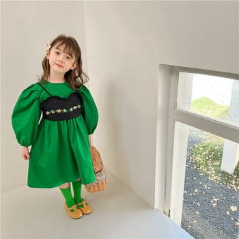 Κοριτσάκι 2022 Άνοιξη Mori ρετρό κεντημένο φόρεμα με σωλήνα Κορεατική έκδοση Παιδικό ρουχισμό φόρεμα για κορίτσι