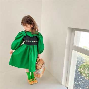 Κοριτσάκι 2022 Άνοιξη Mori ρετρό κεντημένο φόρεμα με σωλήνα Κορεατική έκδοση Παιδικό ρουχισμό φόρεμα για κορίτσι