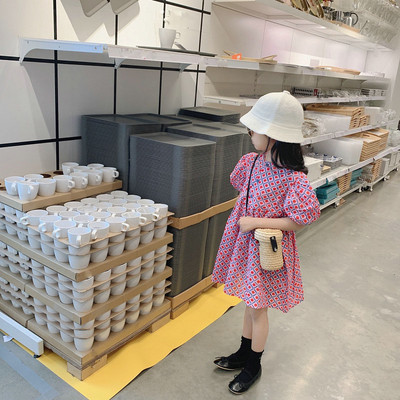 Ljetna haljina za djevojčice Karirana odjeća na točkice Slatki kostimi Haljina za princeze Pamuk Dječja odjeća za djevojčice