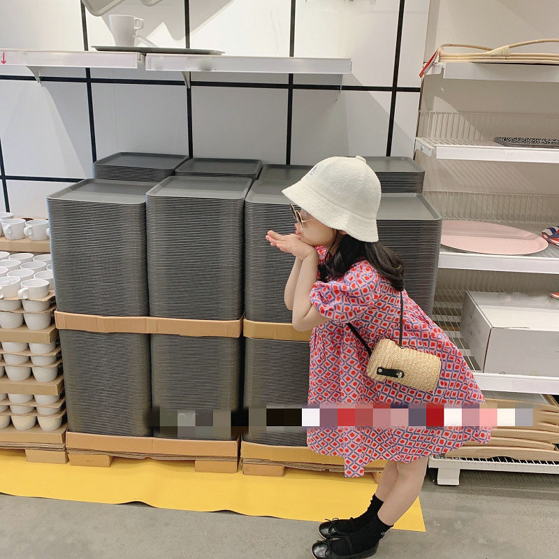 Ljetna haljina za djevojčice Karirana odjeća na točkice Slatki kostimi Haljina za princeze Pamuk Dječja odjeća za djevojčice