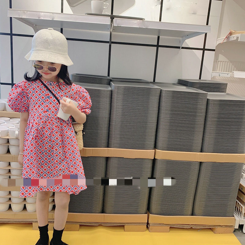 Ljetna haljina za djevojčice Karirana odjeća na točkice Slatki kostimi Haljina za princeze Pamuk Dječja odjeća za djevojčice