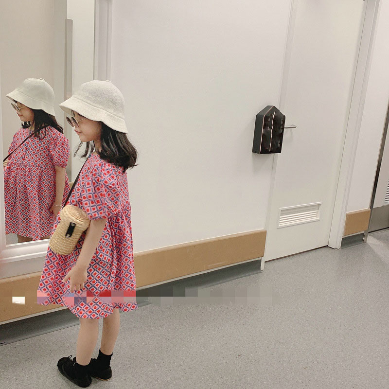 Ljetna haljina za djevojčice Karirana odjeća na točkice Slatki kostimi Haljina za princeze Pamuk Dječja odjeća za djevojčice