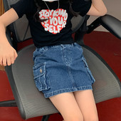 Suknje Ljeto 2023. A kroja dužine iznad koljena Elastični struk Labavi pamuk Nova korejska moda Ležerna dizajnerska djeca Djevojčice