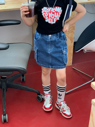 Suknje Ljeto 2023. A kroja dužine iznad koljena Elastični struk Labavi pamuk Nova korejska moda Ležerna dizajnerska djeca Djevojčice