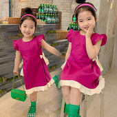 Γλυκό Παιδικό Φόρεμα Καλοκαιρινό Κοριτσίστικο Δαντελένιο Φόρεμα 3-7 ετών Παιδικά Ρούχα Κορίτσια Μόδα Παιδικά Στολή Φορέματα για Κορίτσια Μωρό