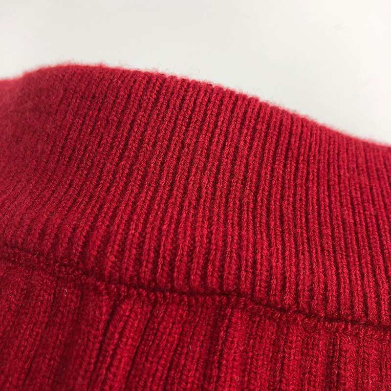 Ins Korejske dječje pletene crvene hlače 2023. Nove pamučne rastezljive hlače Tajice za dječake, malu djecu, Djevojčice, PP uske hlače s donjim dijelom