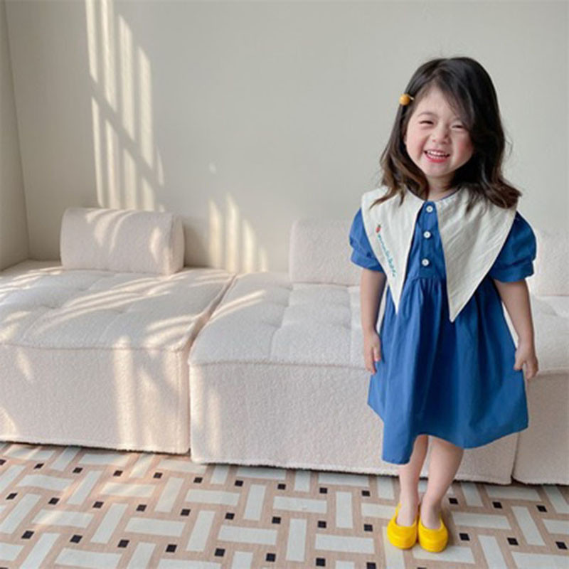 2022. Nova ljetna haljina za djevojčice Baby Sweet Big Lapel Party Princess Haljina Modna dječja odjeća Dječja odjeća za malu djecu