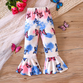 Nove jesenske hlače za djevojčice s leptir printom na kravatu