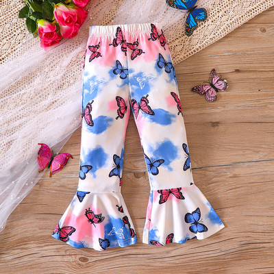 Nove jesenske hlače za djevojčice s leptir printom na kravatu