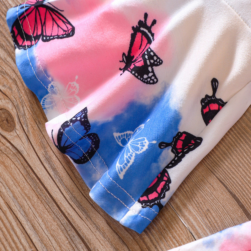 Nove jesenske hlače za djevojčice s leptir printom na kravatu