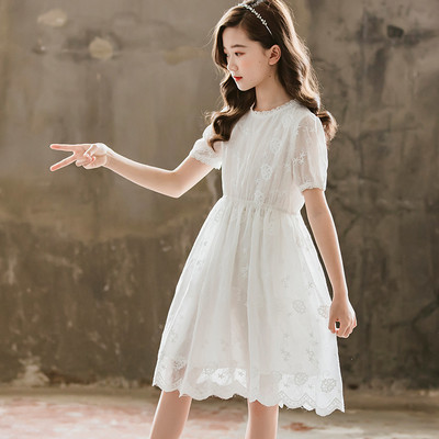 Koreai stílusú lányok csipke ruhák hosszú ujjú, szép buli gyerekruha gyerekek lány ruhák DT463