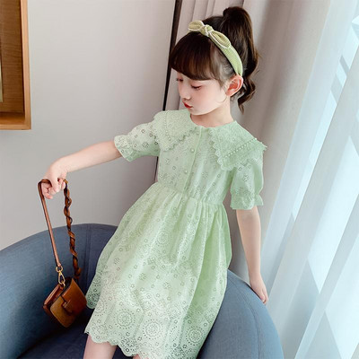 Koreai stílusú lányok csipke ruhák hosszú ujjú, szép buli gyerekruha gyerekek lány ruhák DT463