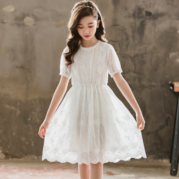 Koreai stílusú lányok csipke ruhák hosszú ujjú, szép buli gyerekruha gyerekek lány ruhák DT463