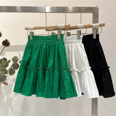 Ljetne suknje za djevojke visokog struka Suknje A kroja u korejskom stilu s volanima za tinejdžerice