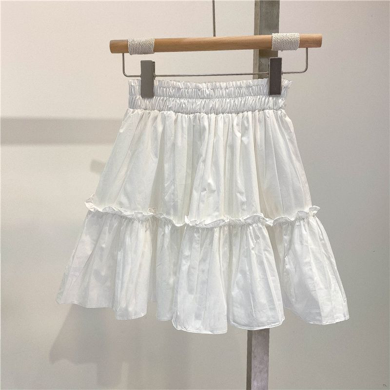 Ljetne suknje za djevojke visokog struka Suknje A kroja u korejskom stilu s volanima za tinejdžerice