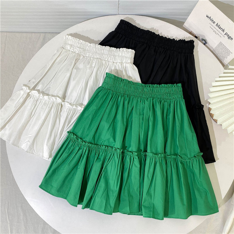 Ljetne suknje za djevojke visokog struka Suknje A kroja u korejskom stilu s volanima za tinejdžerice