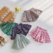 Dječje suknje za djevojčice Kratke hlače Dječje modne kratke hlače s cvjetnim uzorkom Ljetna odjeća za djevojčice Ležerne pamučne kratke hlače s printom