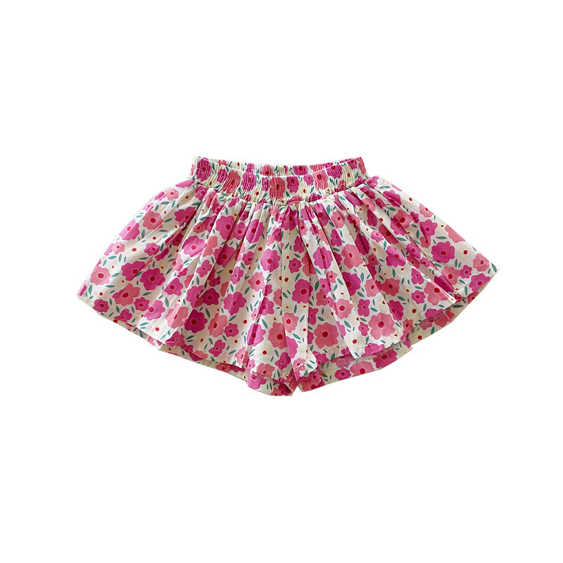 Dječje suknje za djevojčice Kratke hlače Dječje modne kratke hlače s cvjetnim uzorkom Ljetna odjeća za djevojčice Ležerne pamučne kratke hlače s printom