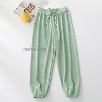 Dječja odjeća Tinejdžerke Ružičasta modna ljetna zelena Ležerne široke nogavice Dječje široke cool hlače