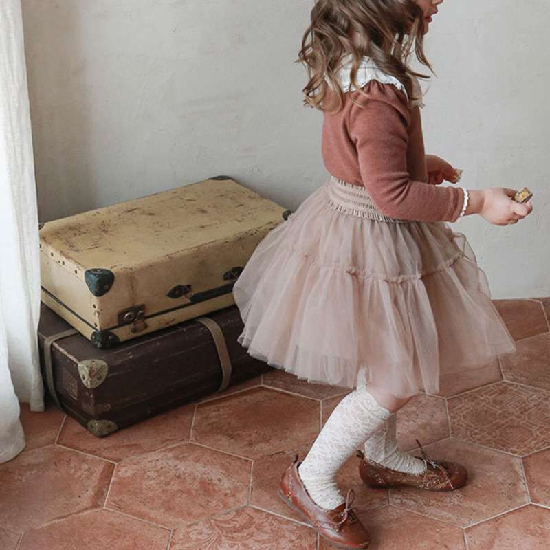 Suknja za djevojčice u korejskom stilu, modna slatka mrežasta suknja za djevojčice, nova dječja suknja visokog struka, dječja odjeća DT597
