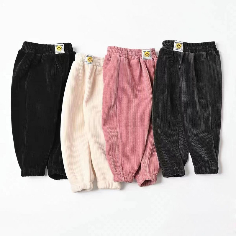 Dječja odjeća jesen zima nove hlače za bebe i baršunaste dječje hlače ležerne termo hlače za muškarce i žene