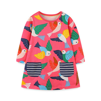 Μακρυμάνικα Jumping Meters Φορέματα για μωρά για κορίτσια Φθινοπωρινά ανοιξιάτικα κινούμενα σχέδια Hot Selling Παιδικά κοστούμια Frocks Ρούχα γενεθλίων