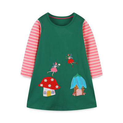 Μακρυμάνικα Jumping Meters Φορέματα για μωρά για κορίτσια Φθινοπωρινά ανοιξιάτικα κινούμενα σχέδια Hot Selling Παιδικά κοστούμια Frocks Ρούχα γενεθλίων