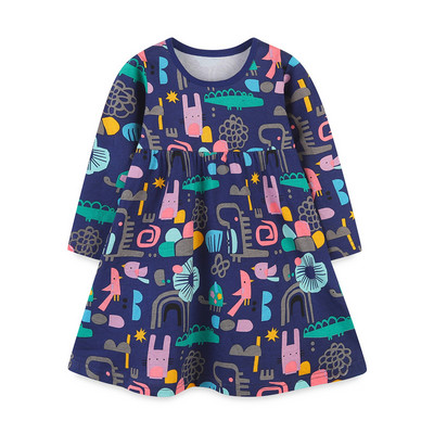 Μακρυμάνικα Jumping Meters Φορέματα για μωρά για κορίτσια Φθινοπωρινά ανοιξιάτικα κινούμενα σχέδια Hot Selling Παιδικά κοστούμια Frocks Ρούχα γενεθλίων