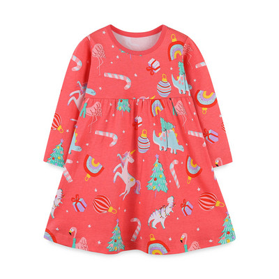 Μακρυμάνικα Jumping Meters Φορέματα για μωρά για κορίτσια Φθινοπωρινά ανοιξιάτικα κινούμενα σχέδια Hot Selling Παιδικά κοστούμια Frocks Ρούχα γενεθλίων