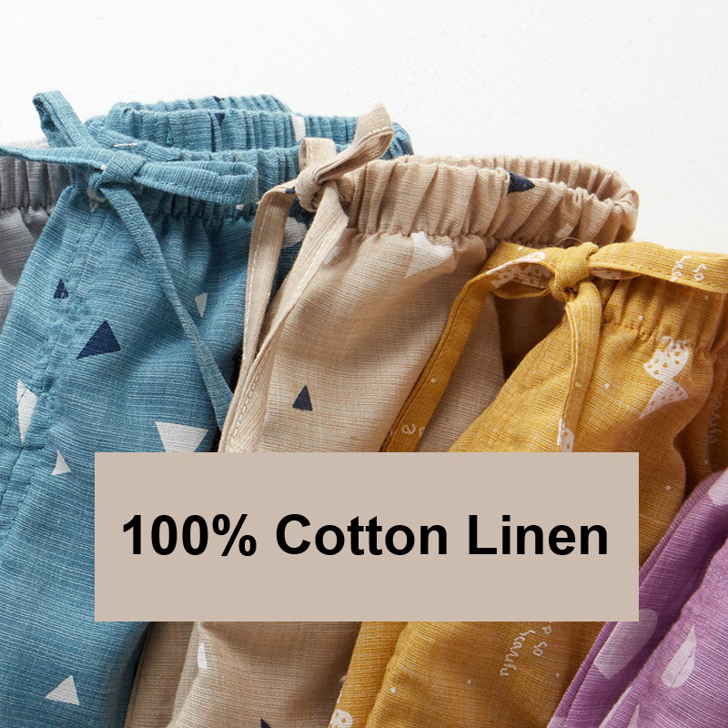 Mekane dječje hlače Ljetna dječja odjeća Hlače za djevojčice Pamučne lanene majice s printom za dječake Ležerne dječje hlače Trenirke