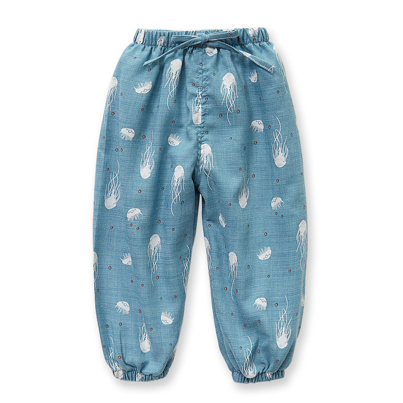 Mekane dječje hlače Ljetna dječja odjeća Hlače za djevojčice Pamučne lanene majice s printom za dječake Ležerne dječje hlače Trenirke