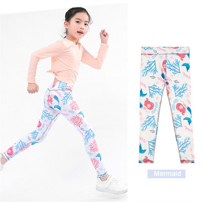 Teenage Gilr Leggings Push Up Αθλητισμός Δυνατό Stretch Παιδική Γυμναστική Γυμναστική για τρέξιμο Παντελόνι γιόγκα έξω από τα ενδύματα Κολάν Fitness