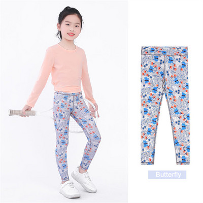Teenage Gilr Leggings Push Up Αθλητισμός Δυνατό Stretch Παιδική Γυμναστική Γυμναστική για τρέξιμο Παντελόνι γιόγκα έξω από τα ενδύματα Κολάν Fitness